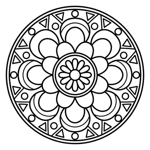 Free Printable Mandala Coloring Pages - mandala-06 - iColorPlay