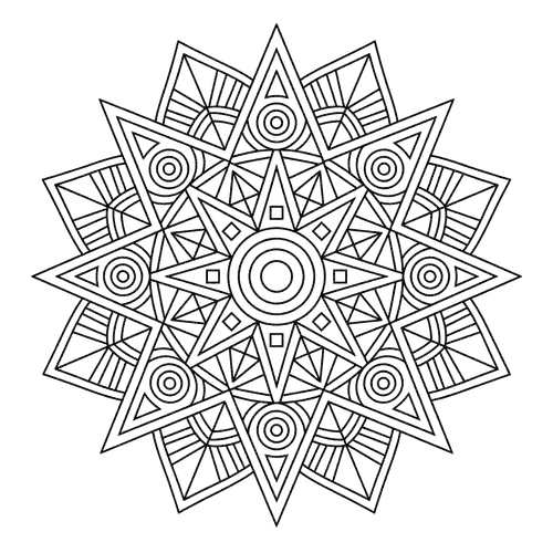 Free Printable Mandala Coloring Pages - mandala-07 - iColorPlay