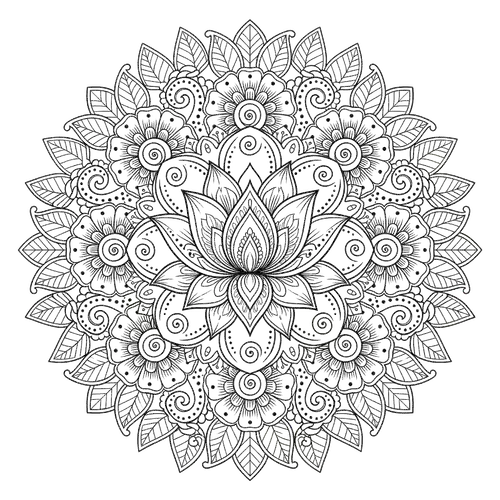 Free Printable Mandala Coloring Pages - mandala-09 - iColorPlay