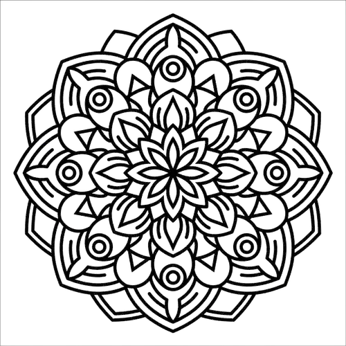 Free Printable Mandala Coloring Pages - mandala-33 - iColorPlay