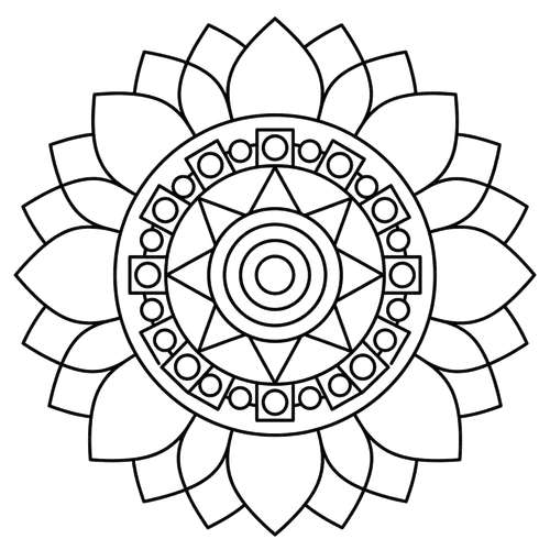 Free Printable Mandala Coloring Pages - mandala-34 - iColorPlay