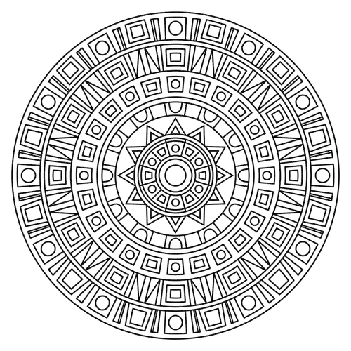 Free Printable Mandala Coloring Pages - mandala-52 - iColorPlay