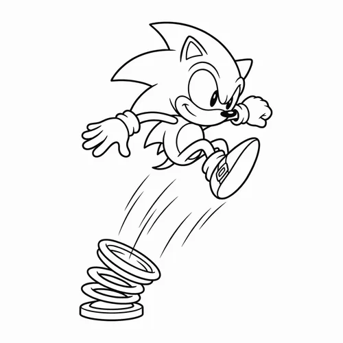 Free Printable Sonic the Hedgehog Coloring Pages - sonic_004 - iColorPlay