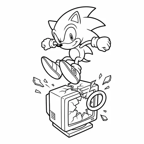 Free Printable Sonic the Hedgehog Coloring Pages - sonic_005 - iColorPlay