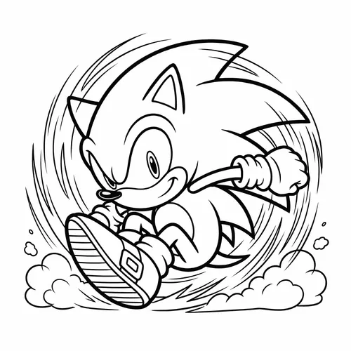 Free Printable Sonic the Hedgehog Coloring Pages - sonic_029 - iColorPlay