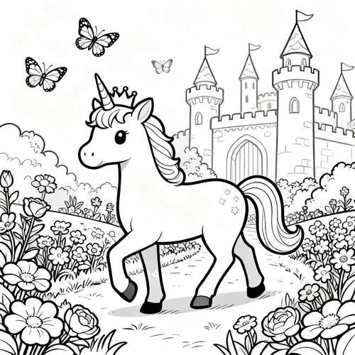 Free Printable 유니콘 Coloring Pages - unicorn-02 - iColorPlay