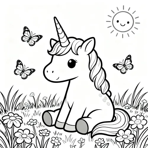 Free Printable 유니콘 Coloring Pages - unicorn-04 - iColorPlay