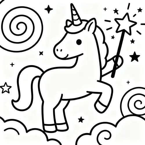 Free Printable 유니콘 Coloring Pages - unicorn-09 - iColorPlay