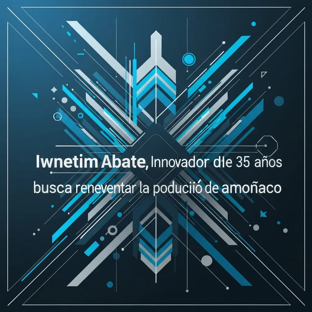 Iwnetim Abate, Innovador menor de 35 años, busca reinventar la producción de amoníaco