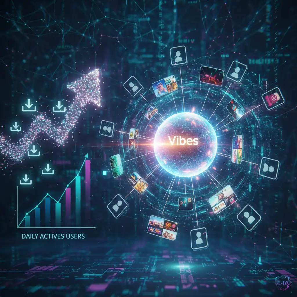 La función 'Vibes' impulsada por IA dispara las descargas de la aplicación Meta AI y su uso diario