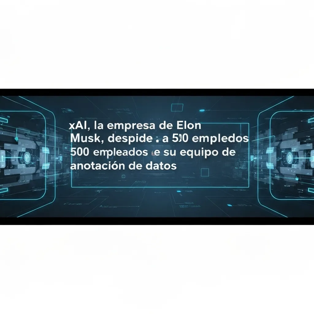 xAI, la empresa de Elon Musk, despide a 500 empleados de su equipo de anotación de datos