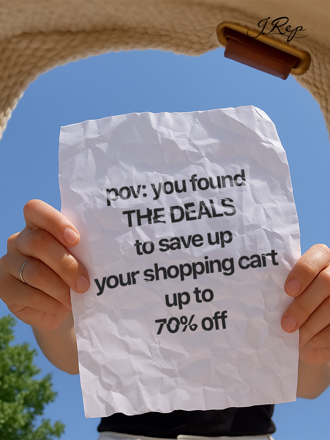 Crumpled Paper Sign template