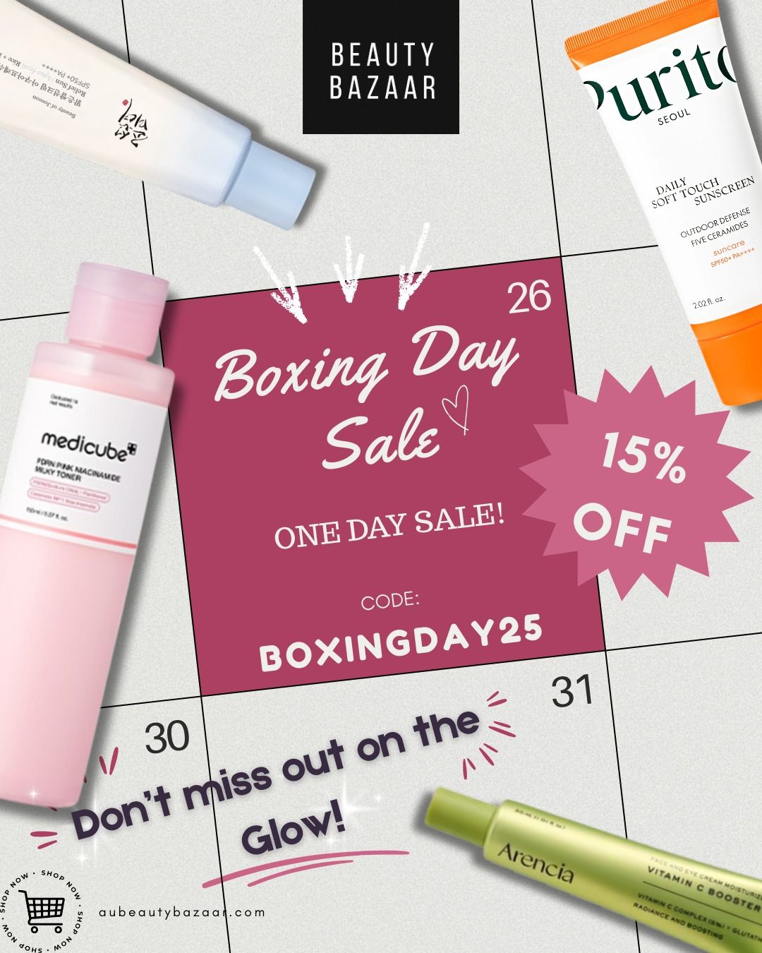 Calendar Grid Sale template