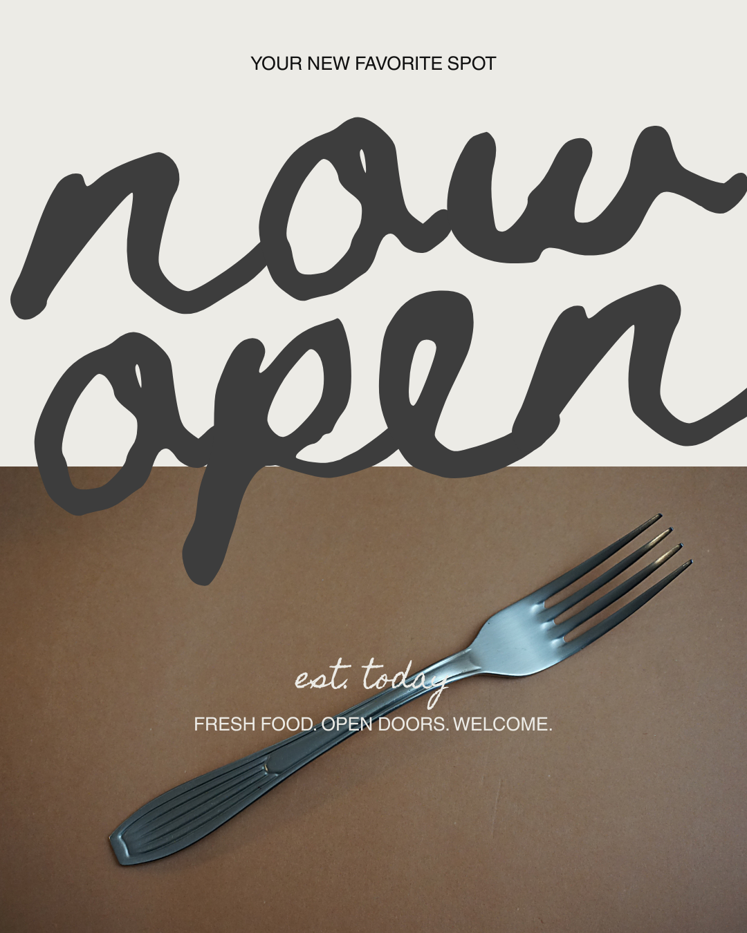 Brush Script Fork template
