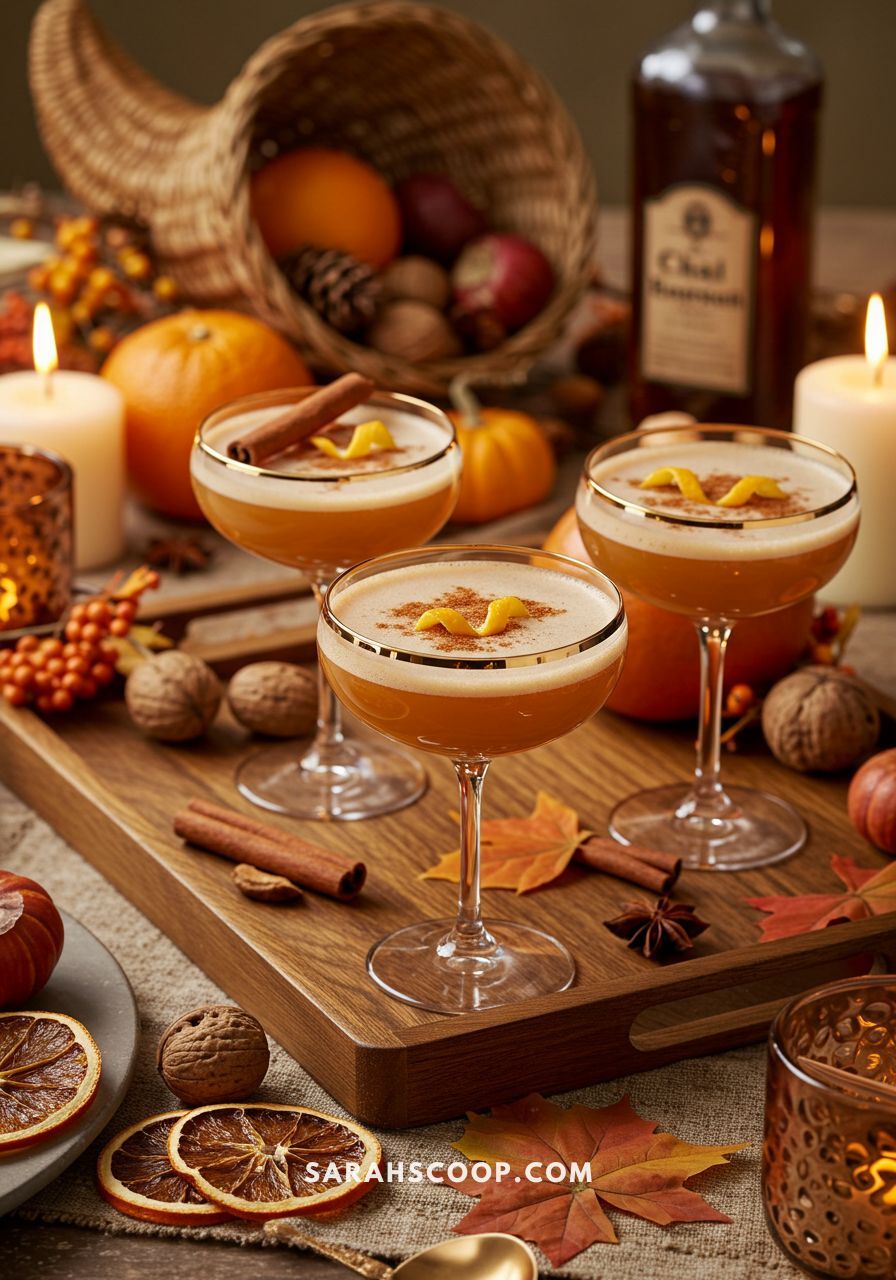 Autumn Cocktail Trio template