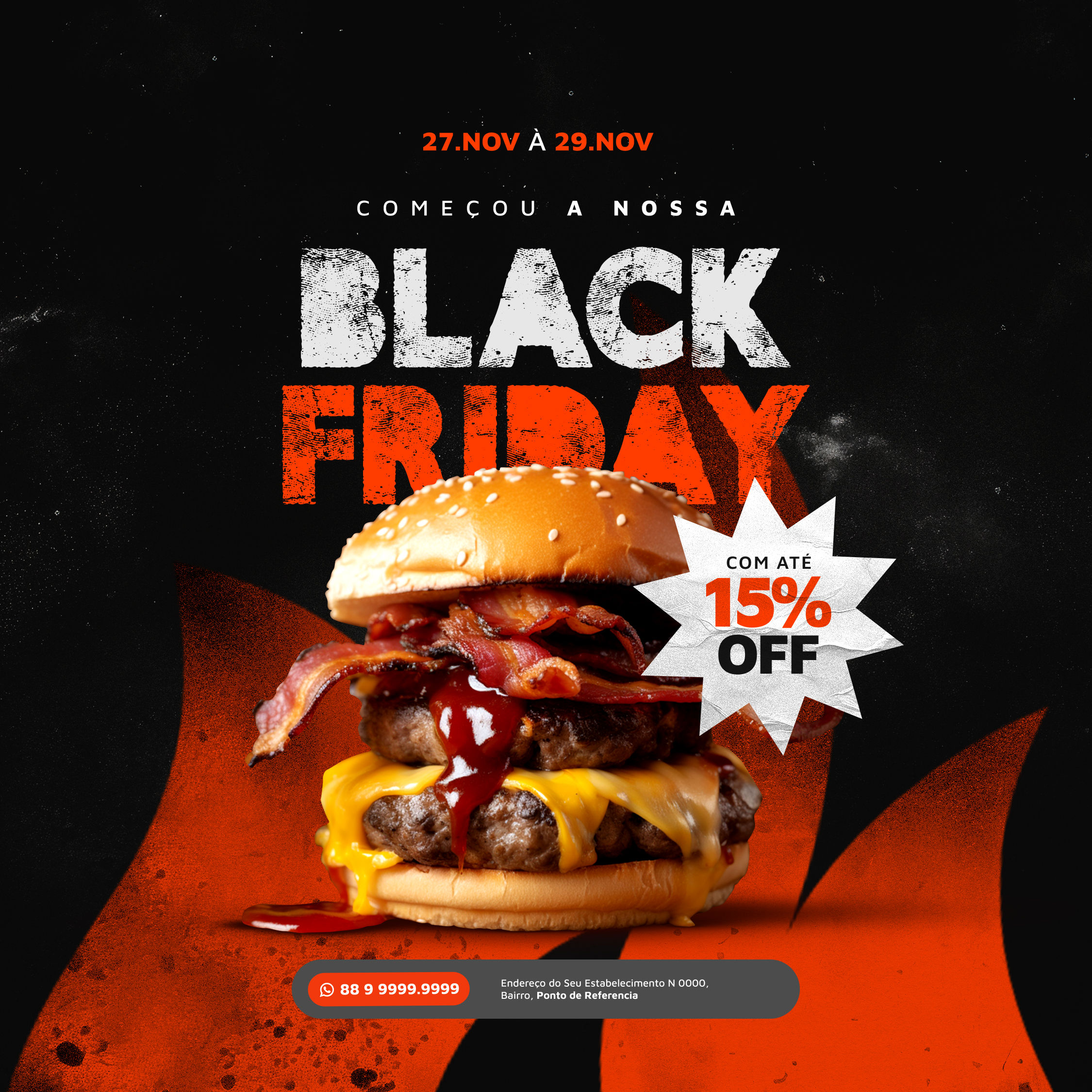 Grunge Burger Blast template