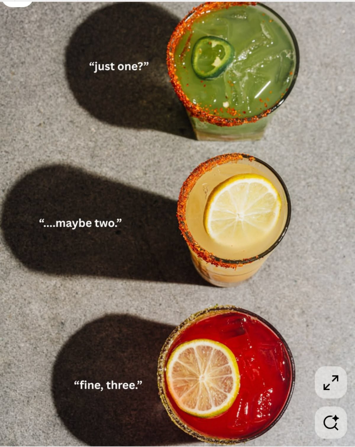 Cocktail Trio Overhead template