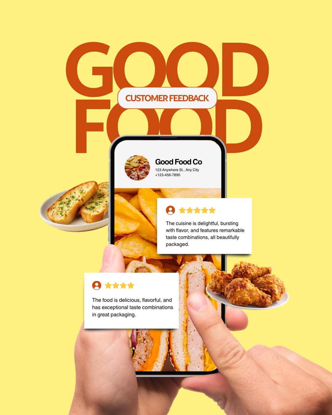 Review Cards Phone template