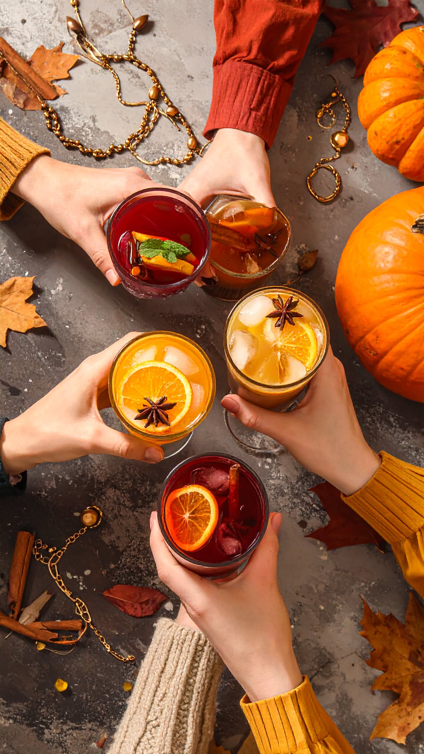 Autumn Cocktail Toast template