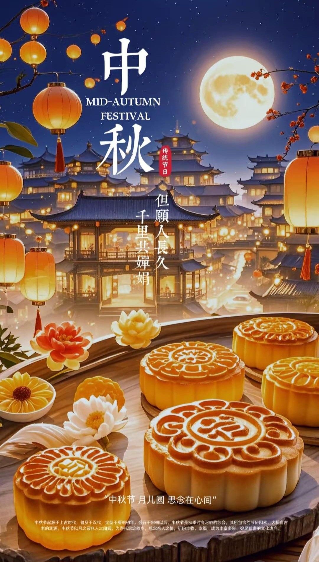 Mooncake Moonlit Village template