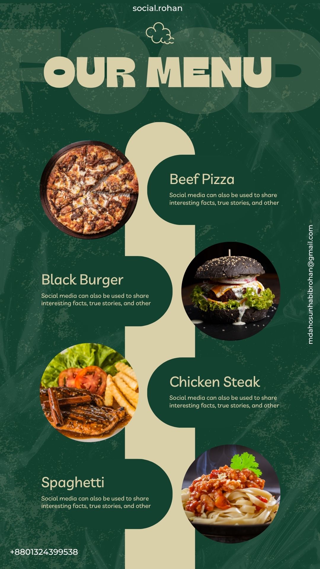 Zigzag Menu Circles template