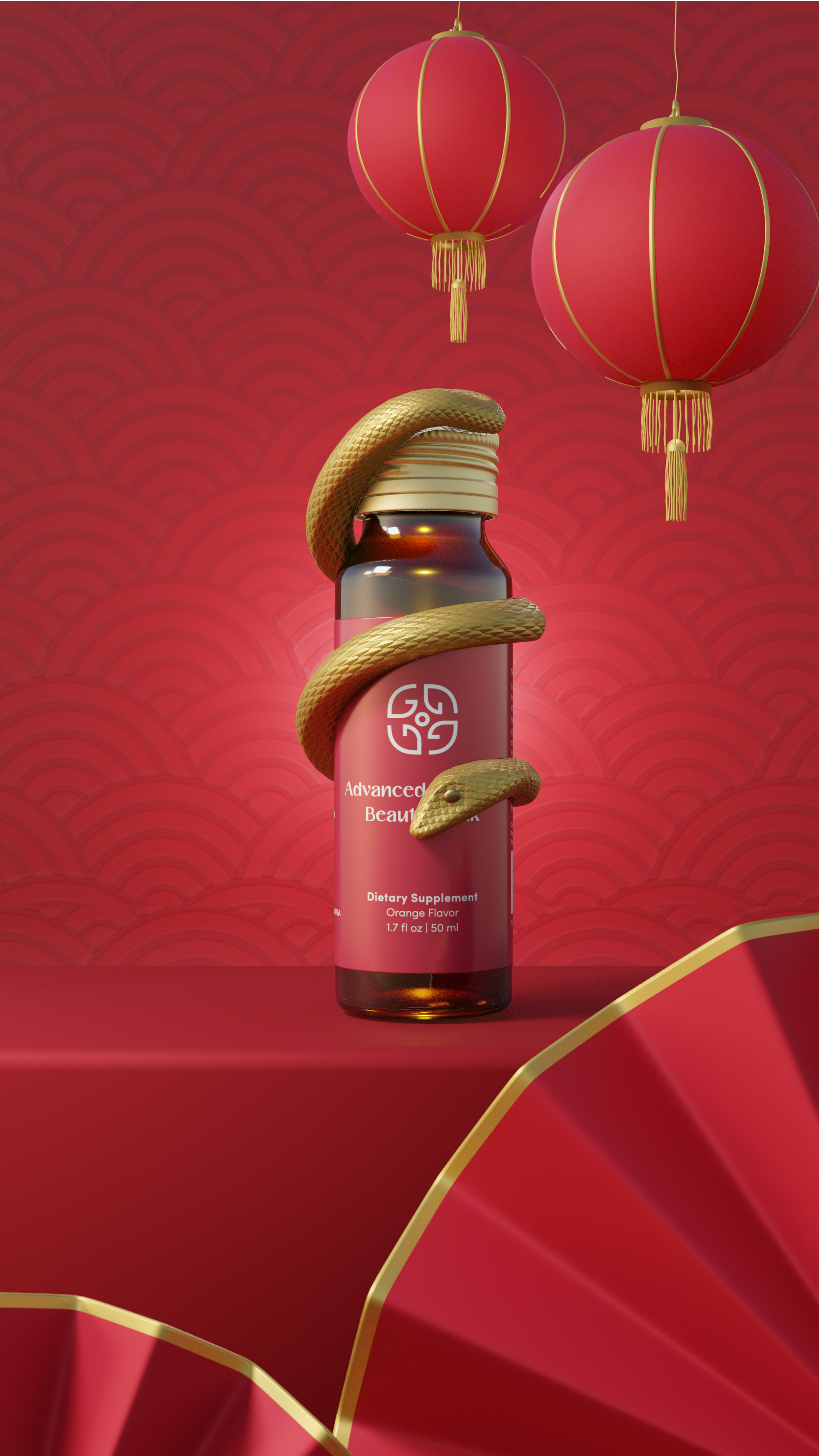 Golden Snake Wrap template