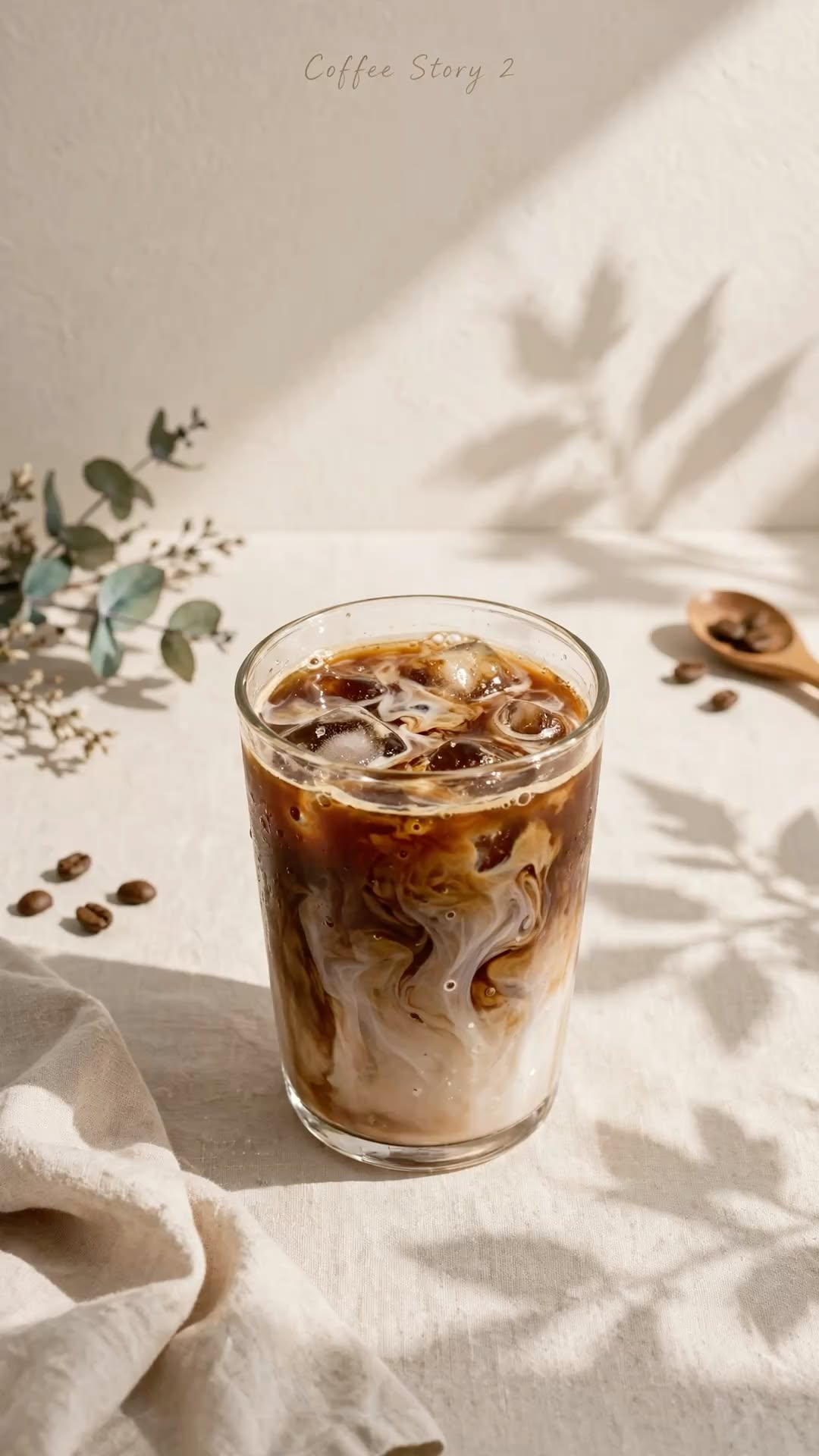 Iced Coffee Swirl template
