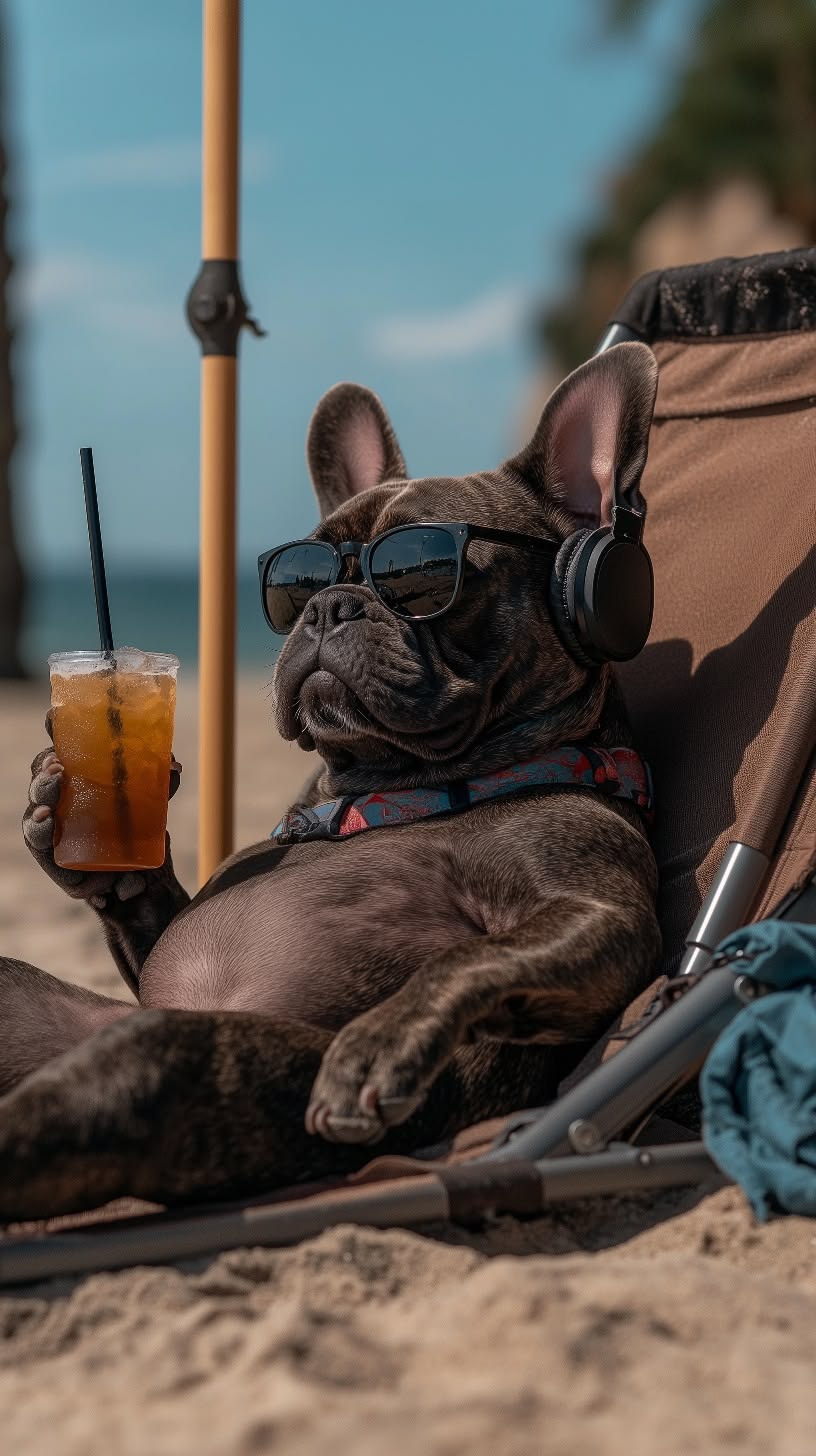 Chilling at the beach template