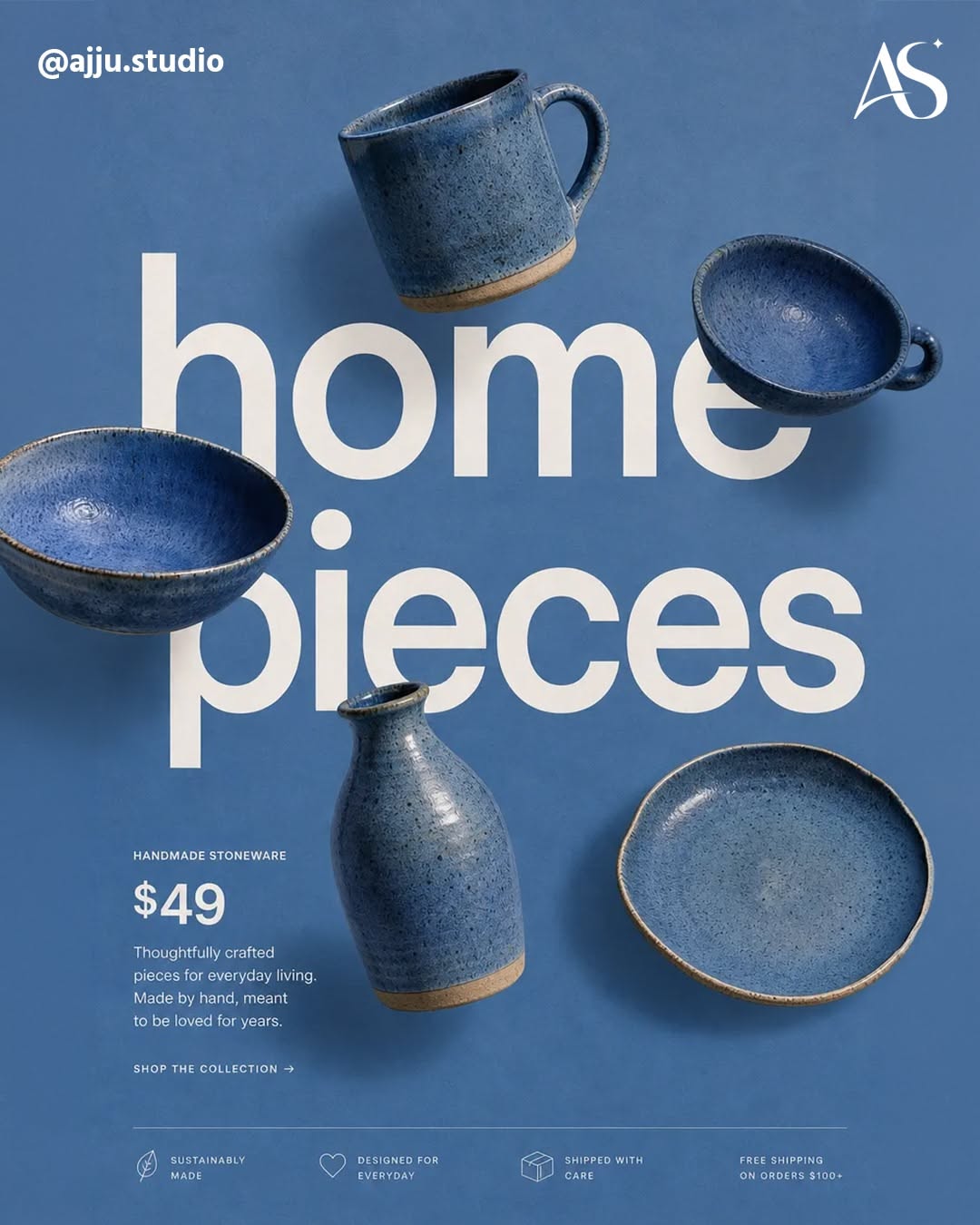 Floating Ceramics Text template