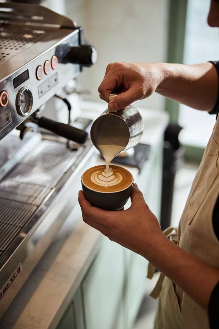 Latte Art Pour template