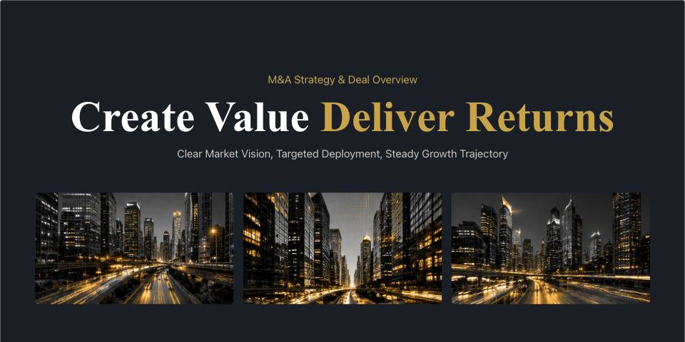 AI-Generated M&A Deal Overview, Due Diligence and Investment Committee Presentation Template presentation template preview