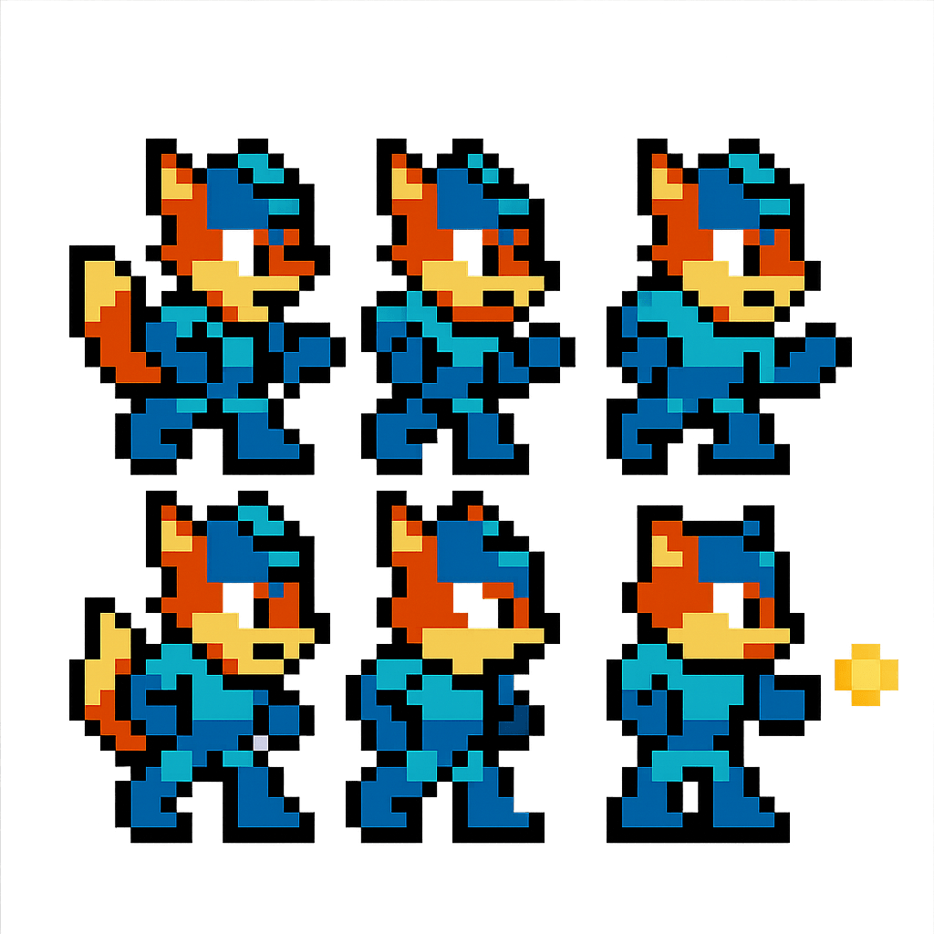 Fox-Man 2.0 - Free AI Sprite Download | AI Spritesheet Maker