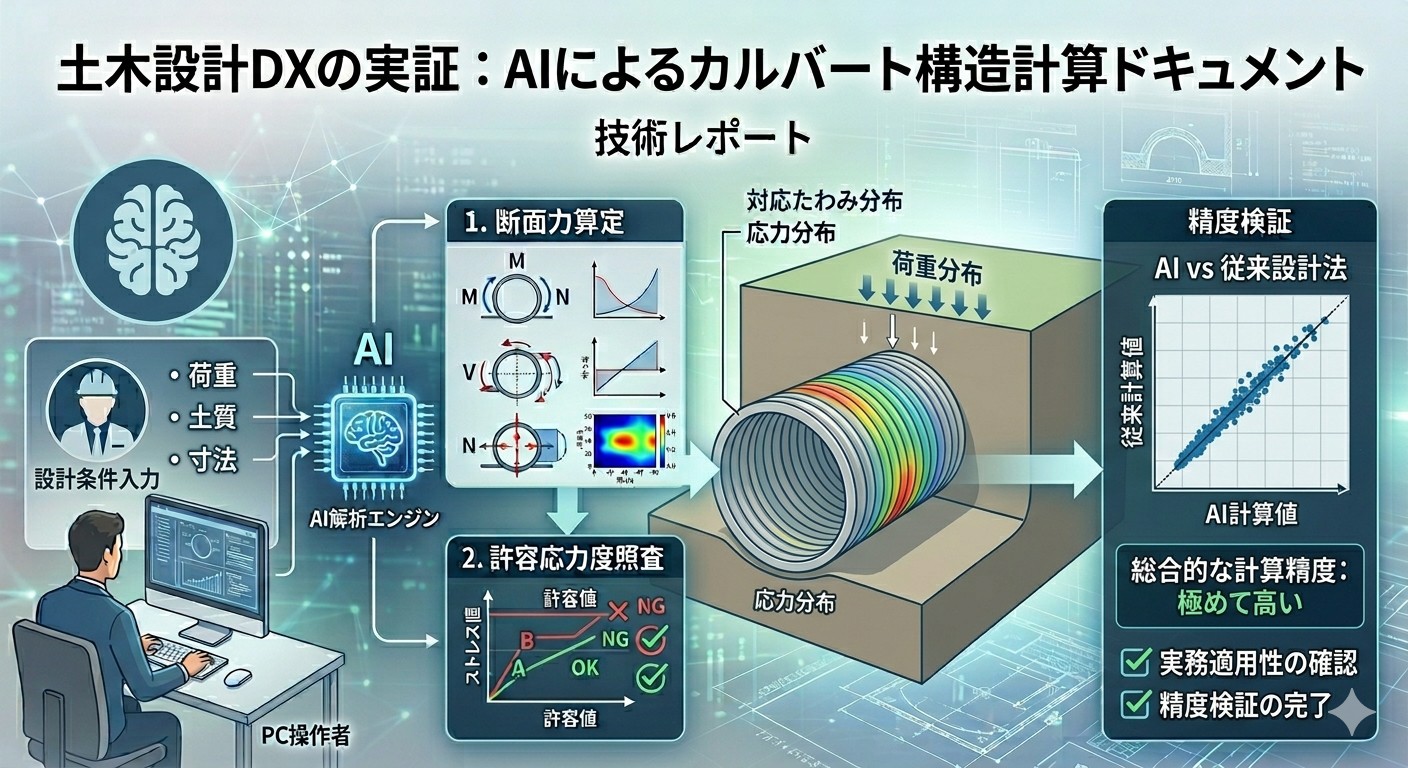 たわみ性カルバート構造計算 土木設計DXの実証：AIによるカルバート構造計算 | 新潟 生成AI DD AI Studio