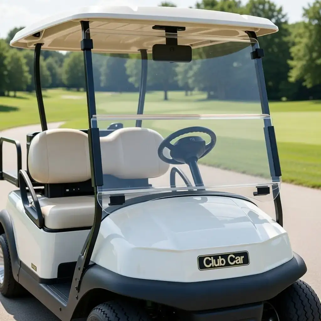 A stock Club Car Precedent with 205/50-10 tires showing ample fender well clearance - 205 50 x 10 tires