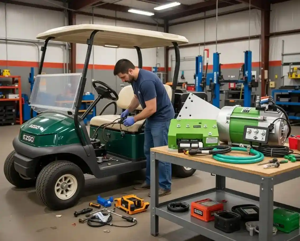 high-performance controller installation in a shop environment - club car performance upgrades
