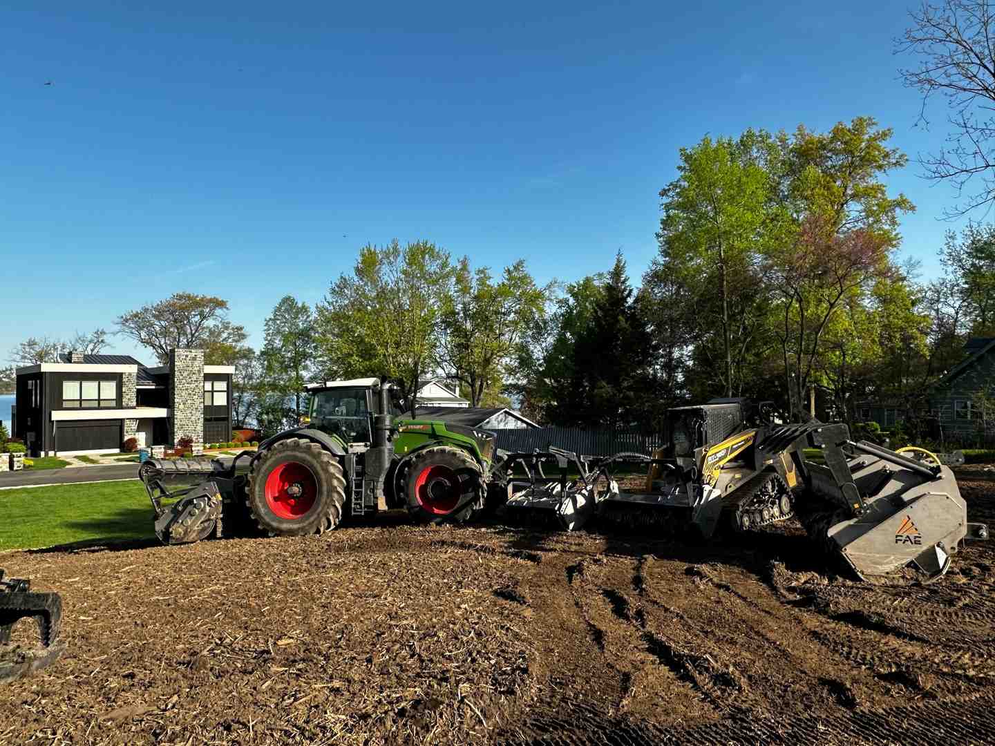 cleared residential lot in Brighton Michigan site preparation - land clearing in Michigan