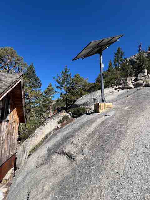 off-grid solar cabin - lithium solar batteries