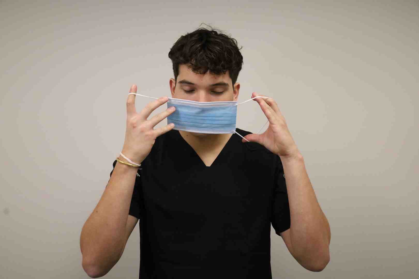 infographic showing the correct steps for donning and doffing a face mask - dental face masks
