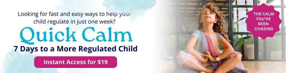 child practicing a calming activity - labile in mood