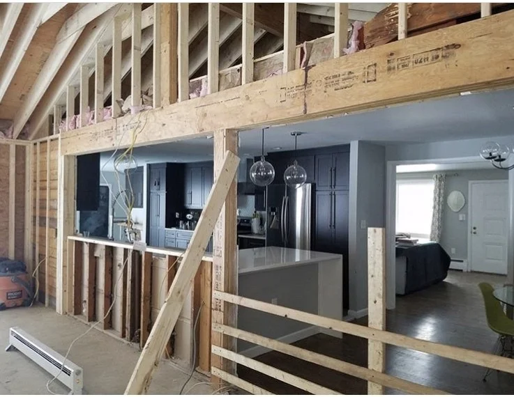 structural reinforcement phase of a historic home restoration - whole house restoration