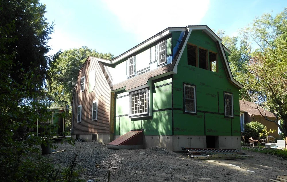 Second story addition under construction in Massachusetts Second story addition under construction in Massachusetts