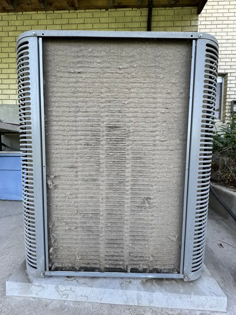 aging air conditioning unit requiring inspection