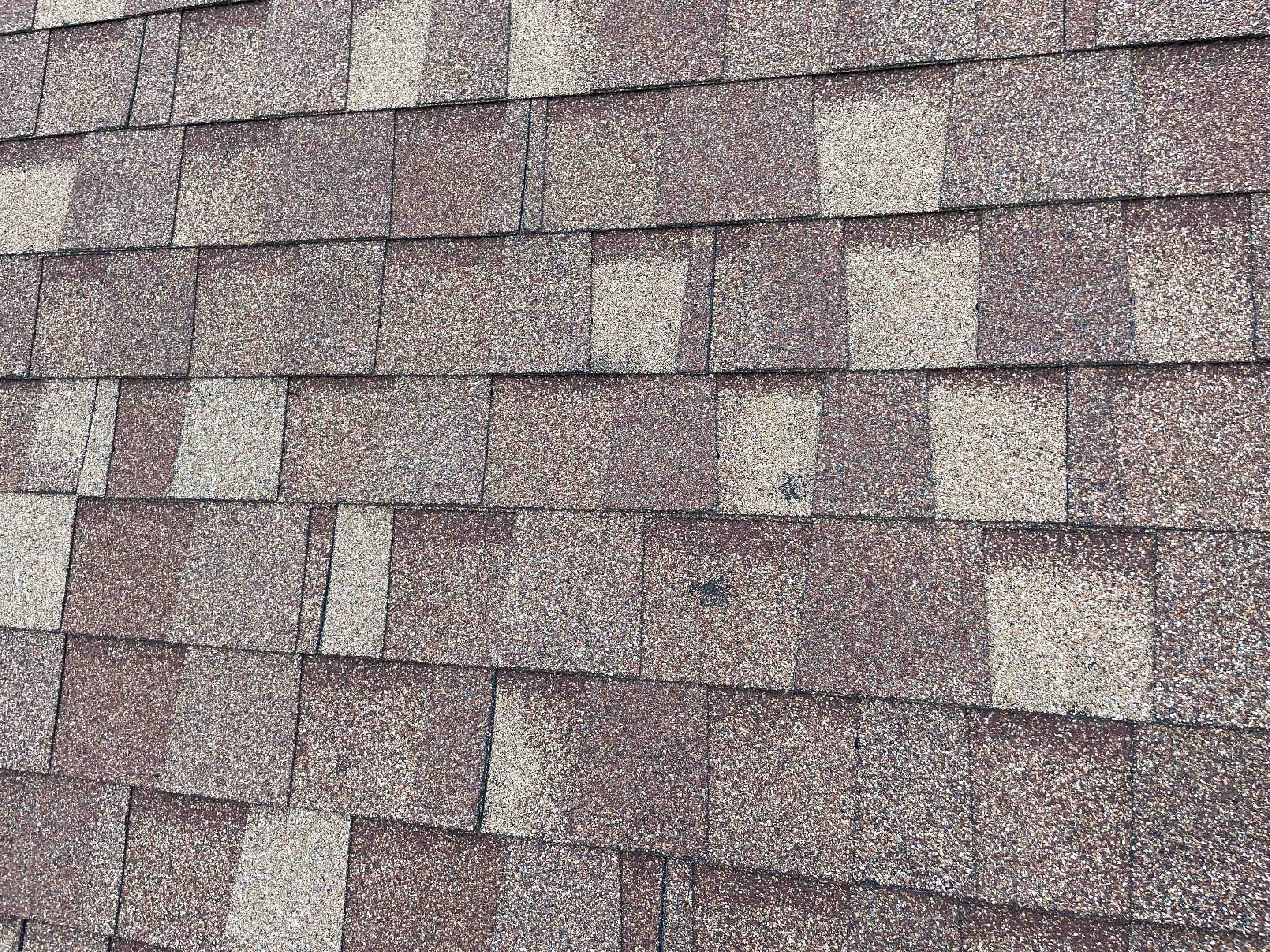 Hail Damage on Roof - storm damage roof replacement