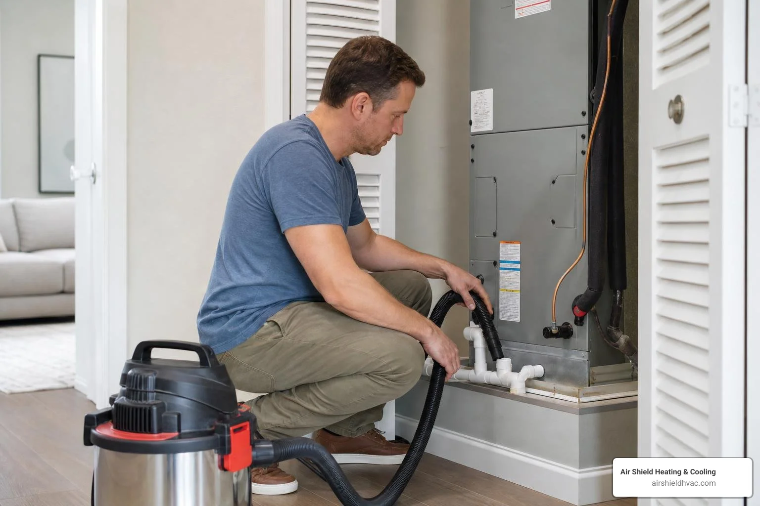 clean blower wheel and furnace components