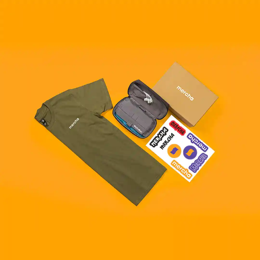 Product range of Mercha's tech accessories and apparel - custom employee gifts Product range of Mercha's tech accessories and apparel - custom employee gifts