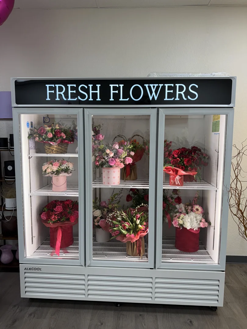 Commercial floral walk-in cooler storage