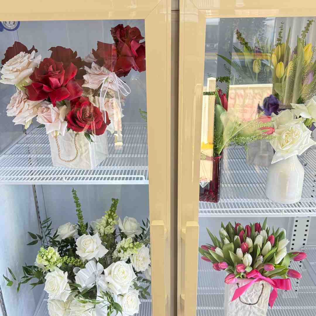 interior of a local flower shop featuring fresh blooms - flower shops in tampa florida