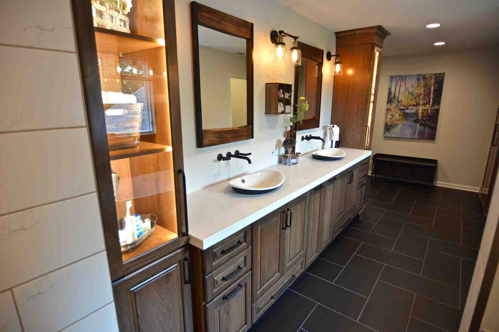 bathroom diagram showing the three layers of light - ambient bathroom lighting