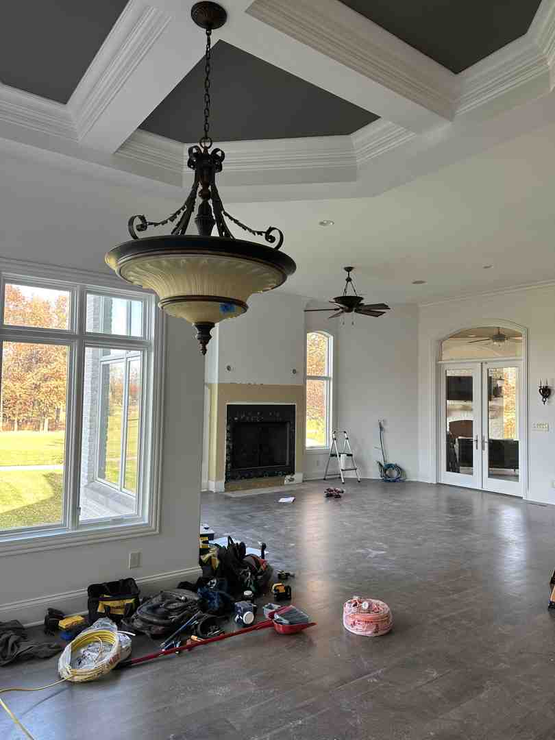 various ceiling fan styles (modern, rustic, industrial) - high ceiling fan in Fortville