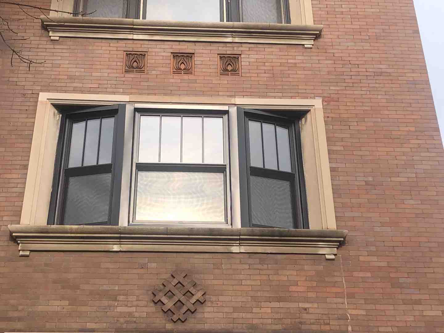 Historic Chicago bungalow with newly installed double-hung windows